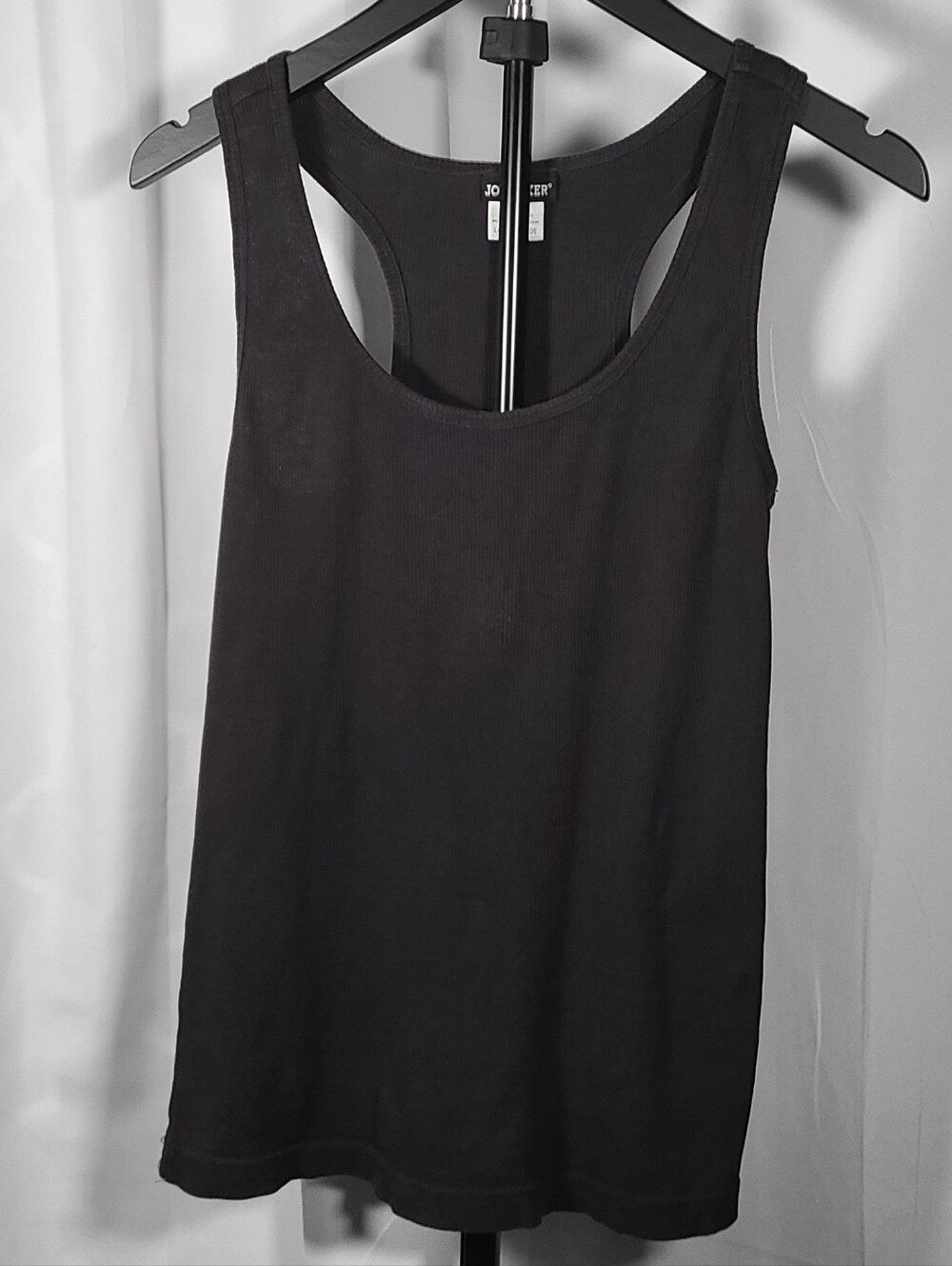 Joe Boxer Black Ribbed Scoop Tank Top